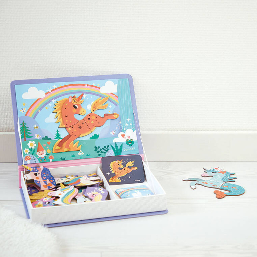 Janod – Magnetyczna układanka Jednorożec Magnetibook 3-8 lat