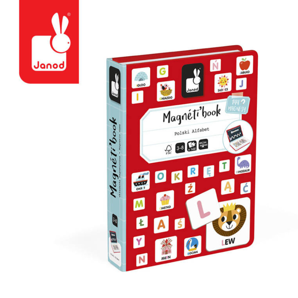 Janod – Magnetyczna układanka Polski Alfabet Magnetibook