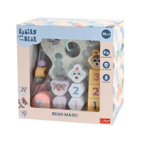 Trefl – Zabawka drewniana Bobaski i Miś, Bead maze: Shapes & numbers Trefl – Zabawka drewniana Bobaski i Miś, Bead maze: Shapes & numbers