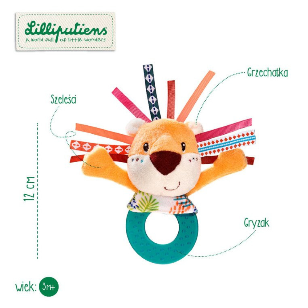 Lilliputiens – Grzechotka z gryzakiem Lew Jack 3 m+