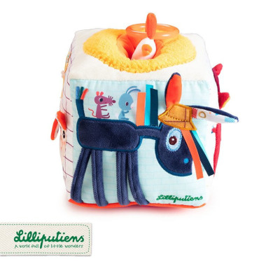 Lilliputiens – Dźwiękowa kostka aktywizująca wielofunkcyjna Farma 9 m+