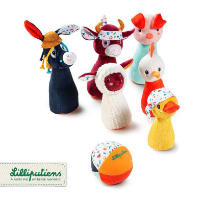 Lilliputiens – Kręgle z piłką - dzwoneczkiem Farma 12 m+