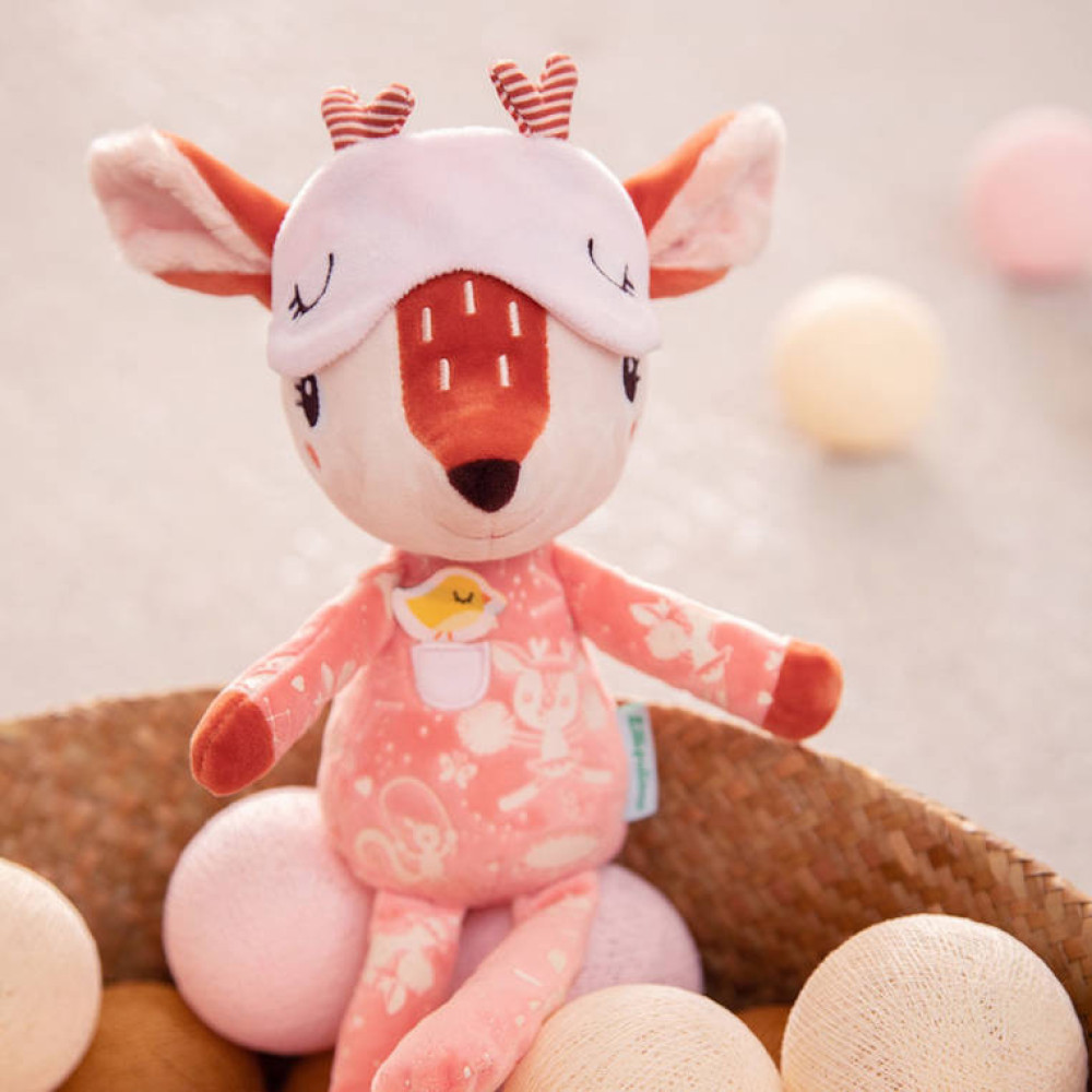 Lilliputiens – Przytulanka do spania z elementami fluorescencyjnymi Sarenka Stella 6m+