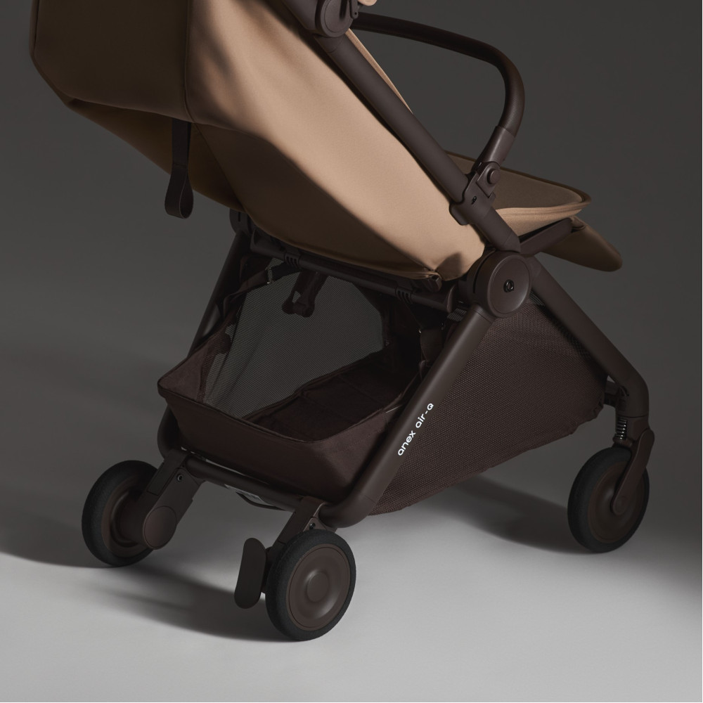 Anex Air-Q - легкий прогулянковий візок, прогулянкова коляска для подорожей, розмір ручної поклажі, компактне складання • Karamell