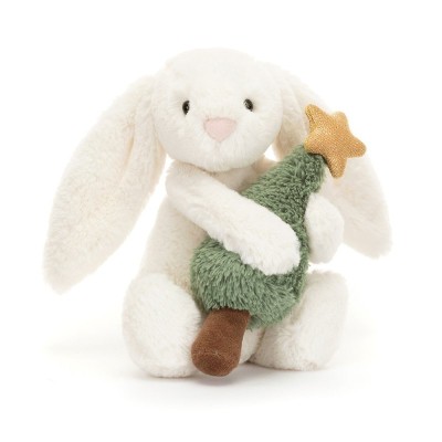 Jellycat – Przytulanka Wesoły króliczek z choinką 18cm