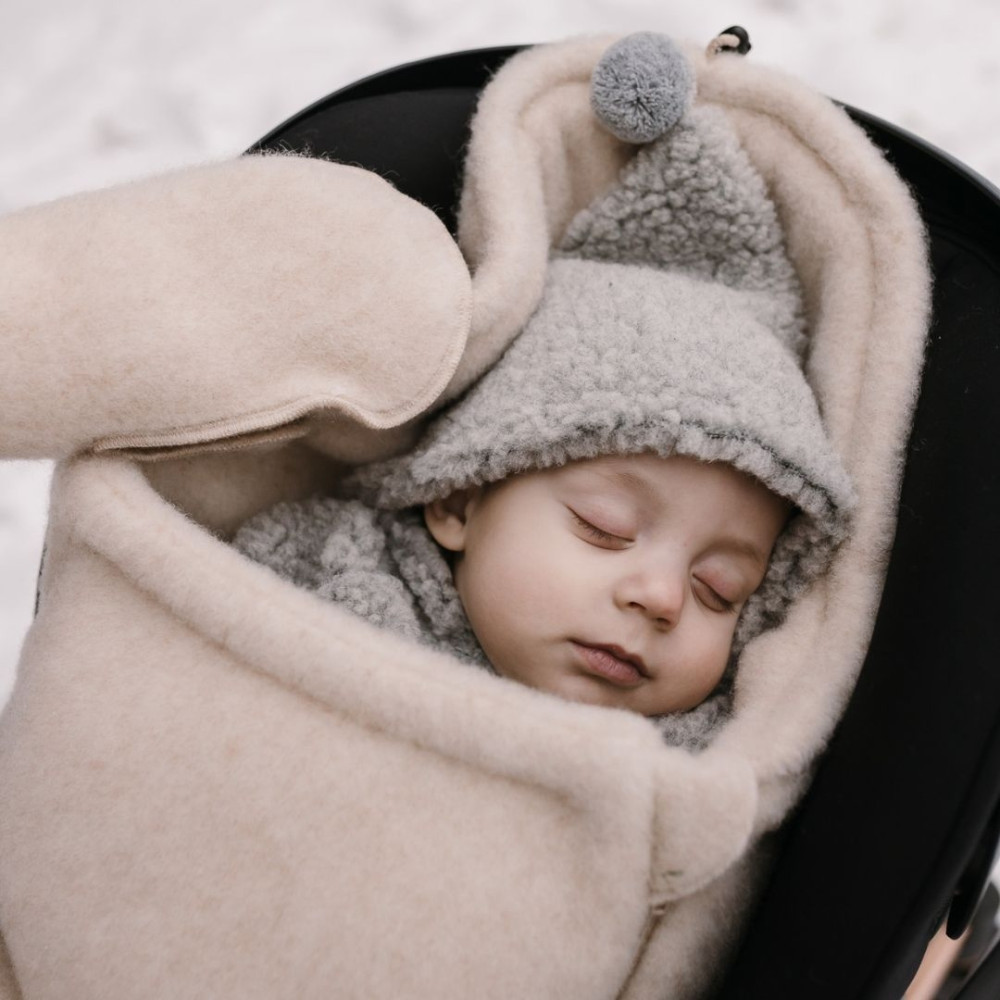 Zaffiro – Rękawiczki dla dorosłych wełniane Sierra S/M beige