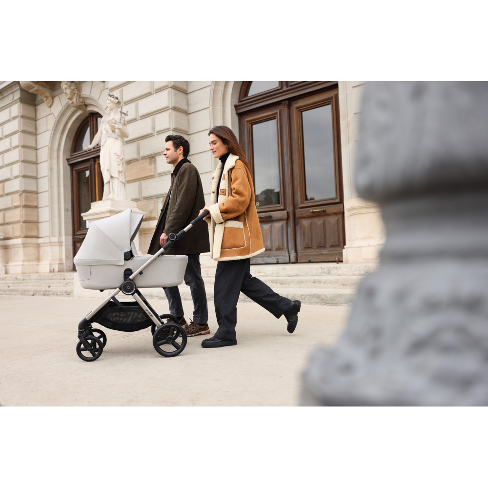 Anex iQ Premium - lekki wózek 2w1 z opcją spacerówki do samolotu, z nową transformacją • Silve