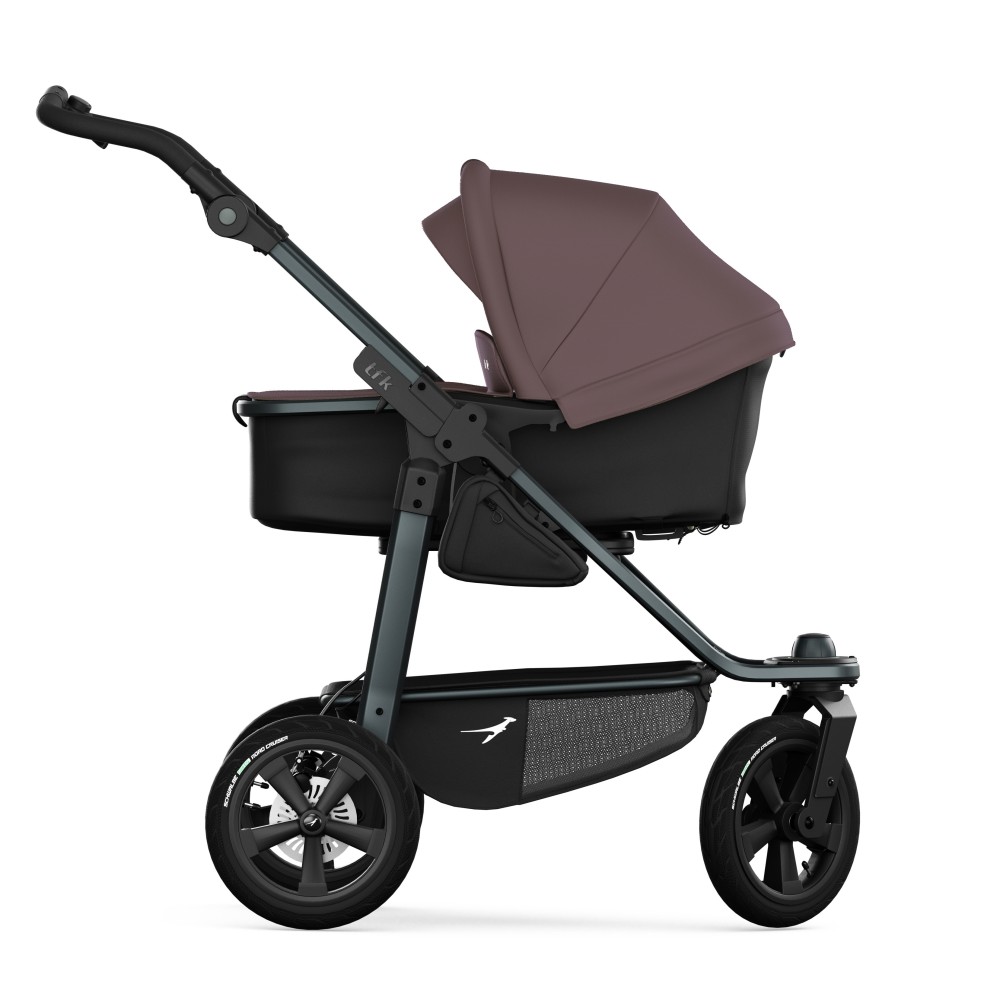 TFK Mono 3 - wózek dziecięcy terenowy 2w1 (gondola Combi / siedzisko), pompowane koła • Brown