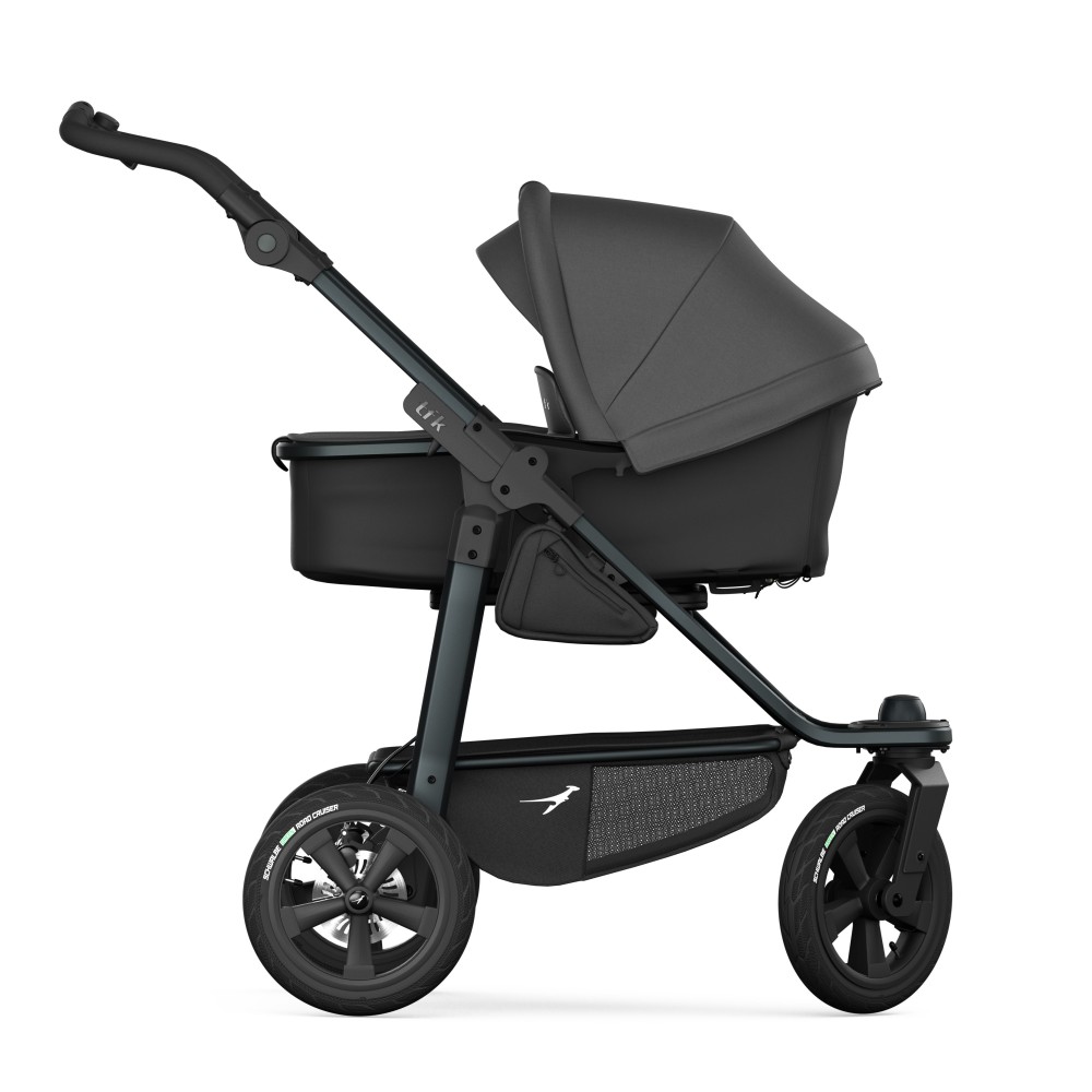 TFK Mono 3 - wózek dziecięcy terenowy 2w1 (gondola Combi / siedzisko), pompowane koła • Grey