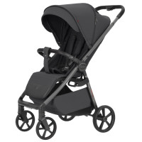 Carrello Bravo Carbon CRL-5530 - wózek spacerowy całoroczny, spacerówka na każdy teren z lampką LED, rączka teleskopowa • Liberty Grey