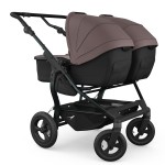 TFK Duo 2 Combi - wózek bliźniaczy 2w1, jeden obok drugiego, wózek rok po roku (pompowane koła) • Brown