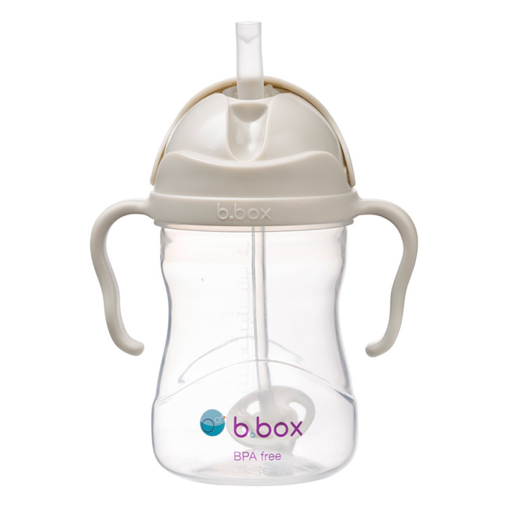b.box - bidon dla dzieci - kubek niekapek ze słomką 240 ml • Latte