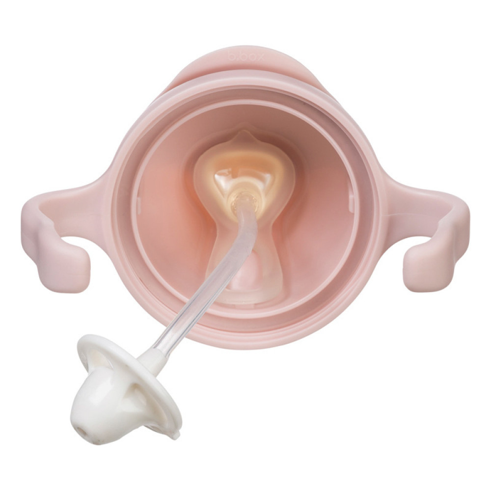 b.box - поїльник для дітей - чашка-непроливайка зі соломинкою 240 мл • Blush