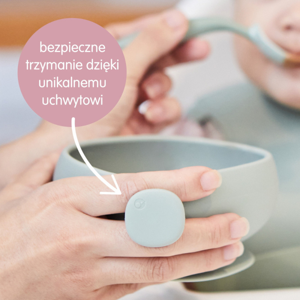 b.box - Silikonowa miseczka z przyssawką i pokrywką dla dzieci • Latte