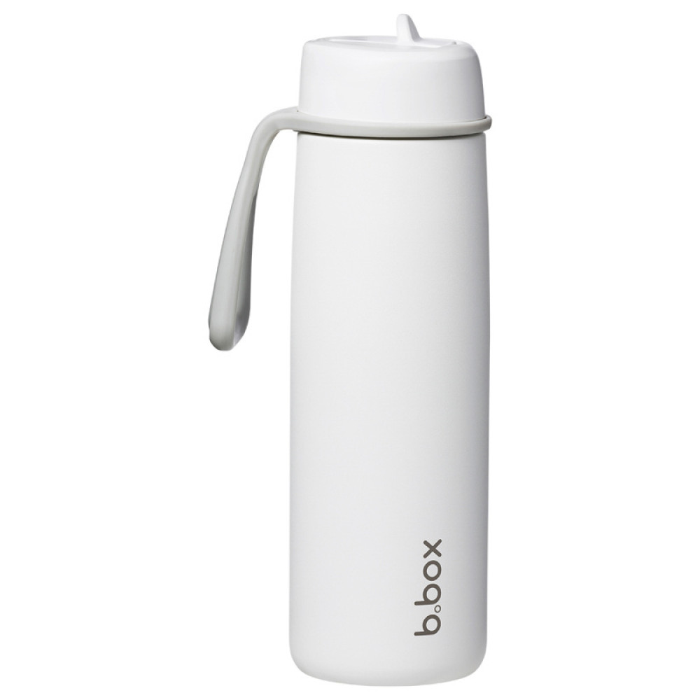 b.box - Butelka termiczna ze stali nierdzewnej, składany ustnik 690 ml • White Out