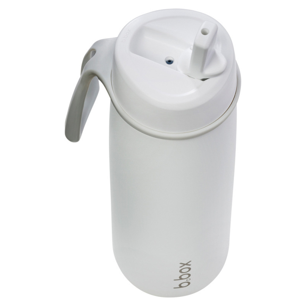 b.box - Butelka termiczna ze stali nierdzewnej, składany ustnik 690 ml • White Out