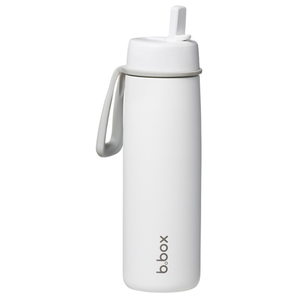 b.box - Butelka termiczna ze stali nierdzewnej, składany ustnik 690 ml • White Out