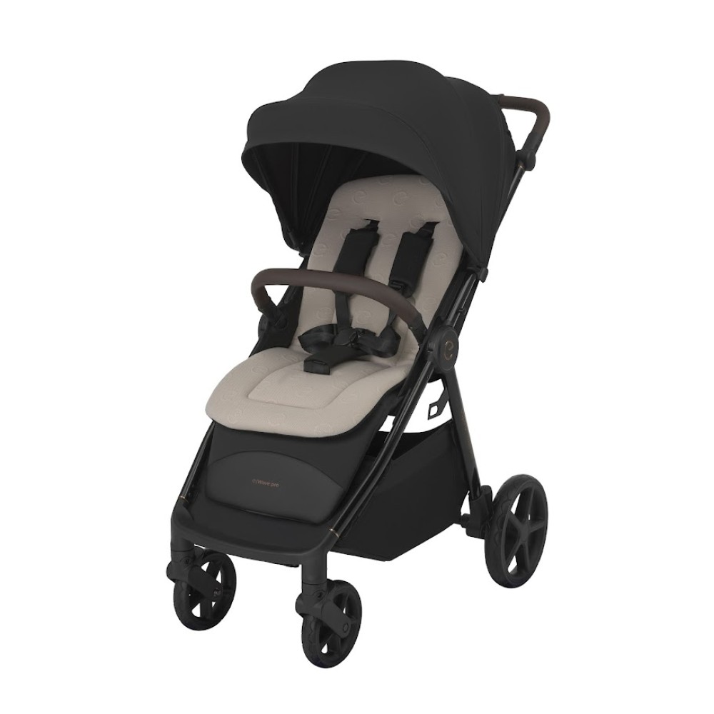 Espiro Wave Pro 2025 - wózek spacerowy, bestsellerowa spacerówka do 22 kg • Classic Black