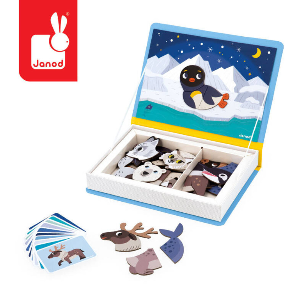 Janod - Magnetyczna układanka Zwierzęta polarne Magnetibook 3-8 lat Janod - Magnetyczna układanka Zwierzęta polarne Magnetibook 3-8 lat