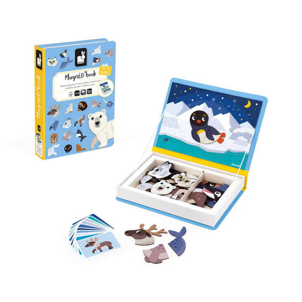 Janod - Magnetyczna układanka Zwierzęta polarne Magnetibook 3-8 lat Janod - Magnetyczna układanka Zwierzęta polarne Magnetibook 3-8 lat