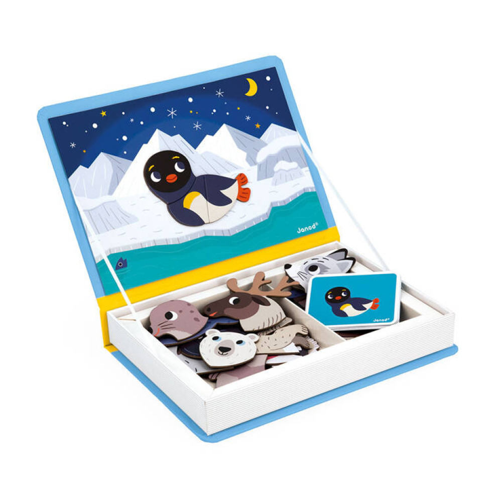 Janod - Magnetyczna układanka Zwierzęta polarne Magnetibook 3-8 lat Janod - Magnetyczna układanka Zwierzęta polarne Magnetibook 3-8 lat