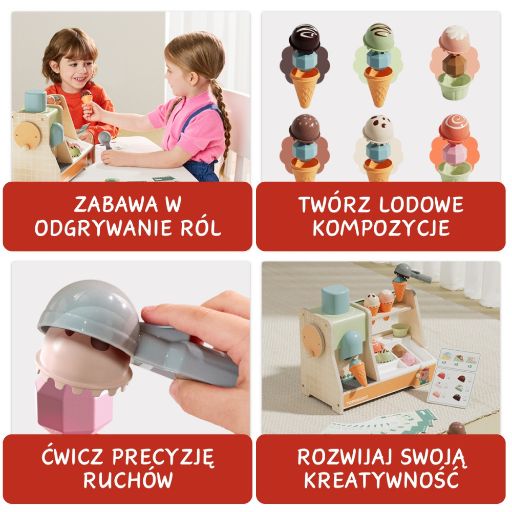 Topbright - Zabawka edukacyjna Lodziarnia Boutique dla dzieci 36m+