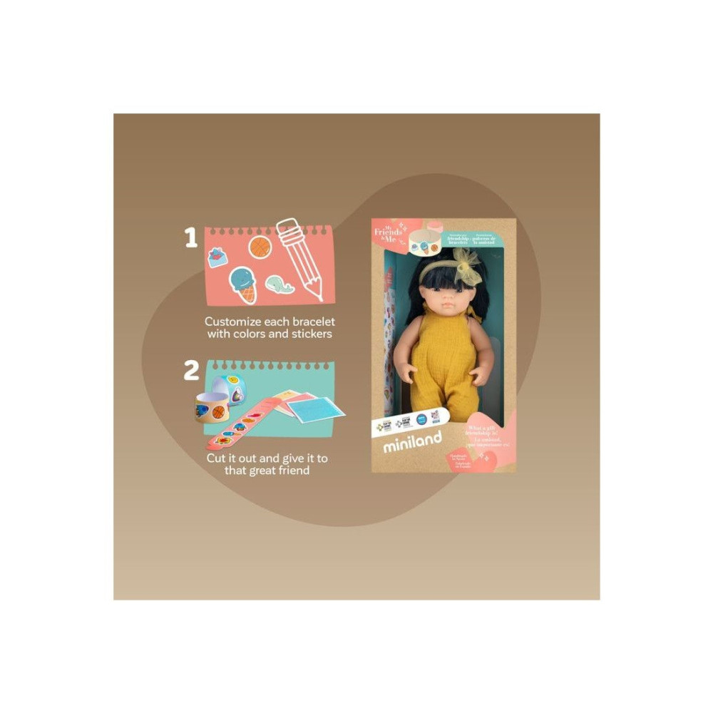 Miniland - Lalka Dziewczynka Azjatka 38 cm My Friends & Me