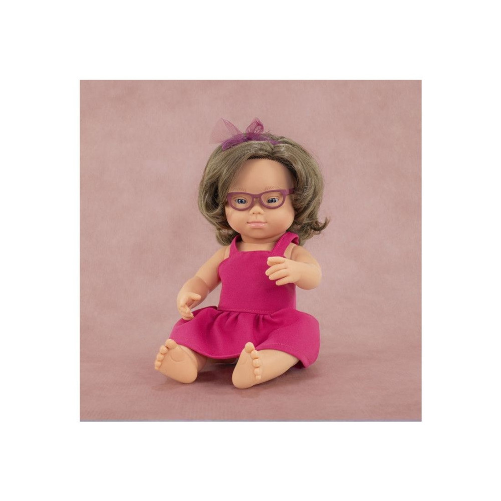 Miniland - Lalka Dziewczynka Europejka z Zespołem Downa 38 cm