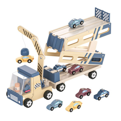 Topbright - Roll&Race Zabawka dla dzieci 2w1 Transporter samochodów i tor wyścigowy 36m+