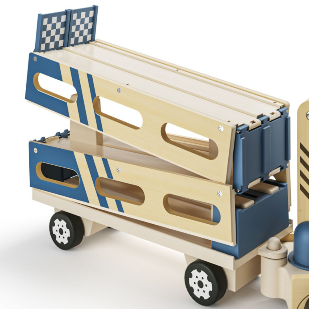 Topbright - Roll&Race Zabawka dla dzieci 2w1 Transporter samochodów i tor wyścigowy 36m+