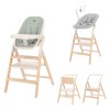 Carrello Ergo CRL-16701 - krzesełko do karmienia, leżaczek dla niemowlaka, wieża edukacyjna (kitchen helper/pomocnik kuchenny) do 75 kg, krzesełko dziecięce • Elora Green