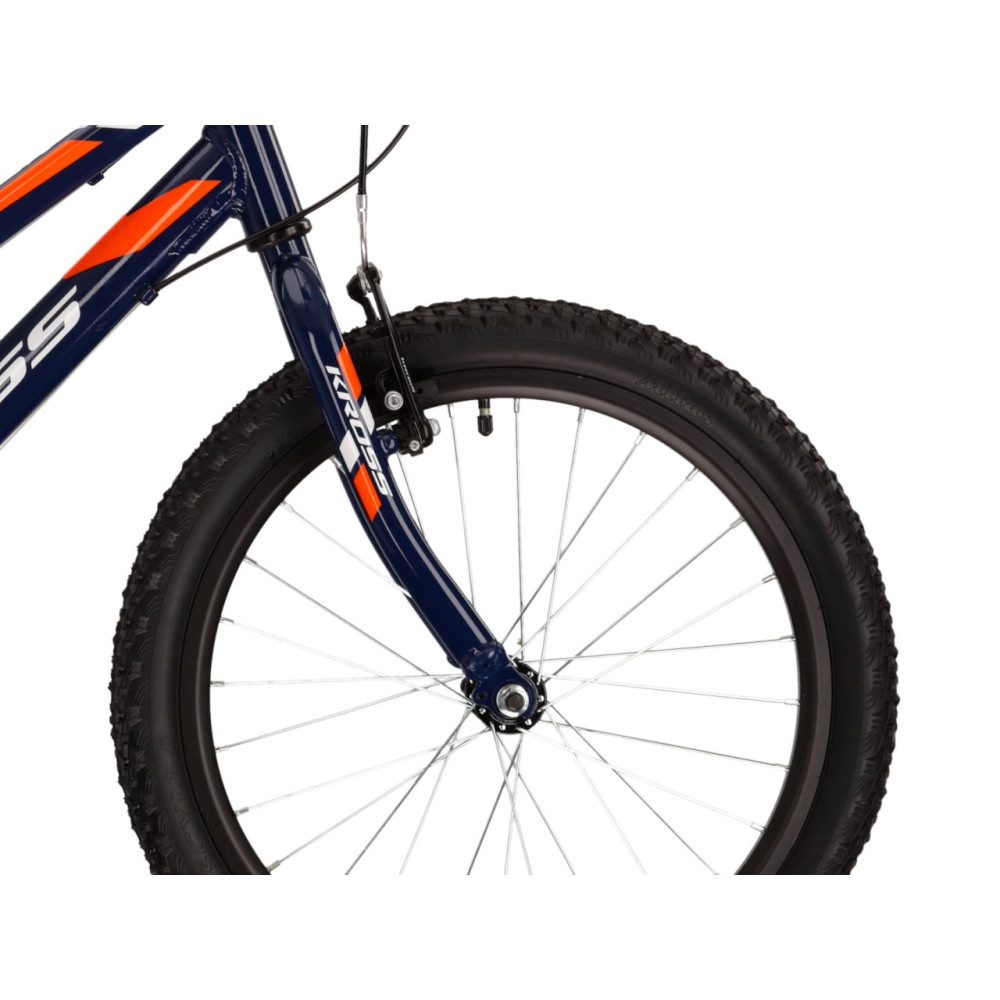 Kross Hexagon Mini 1.0 20“ - велосипед для дитини (110 – 135 см), наступний етап після навчання катанню, колеса 20 дюймів • Синьо–білий Kross Hexagon Mini 1.0 20“ - велосипед для дитини (110 – 135 см), наступний етап після навчання катанню, колеса 20 дюймів • Синьо–білий