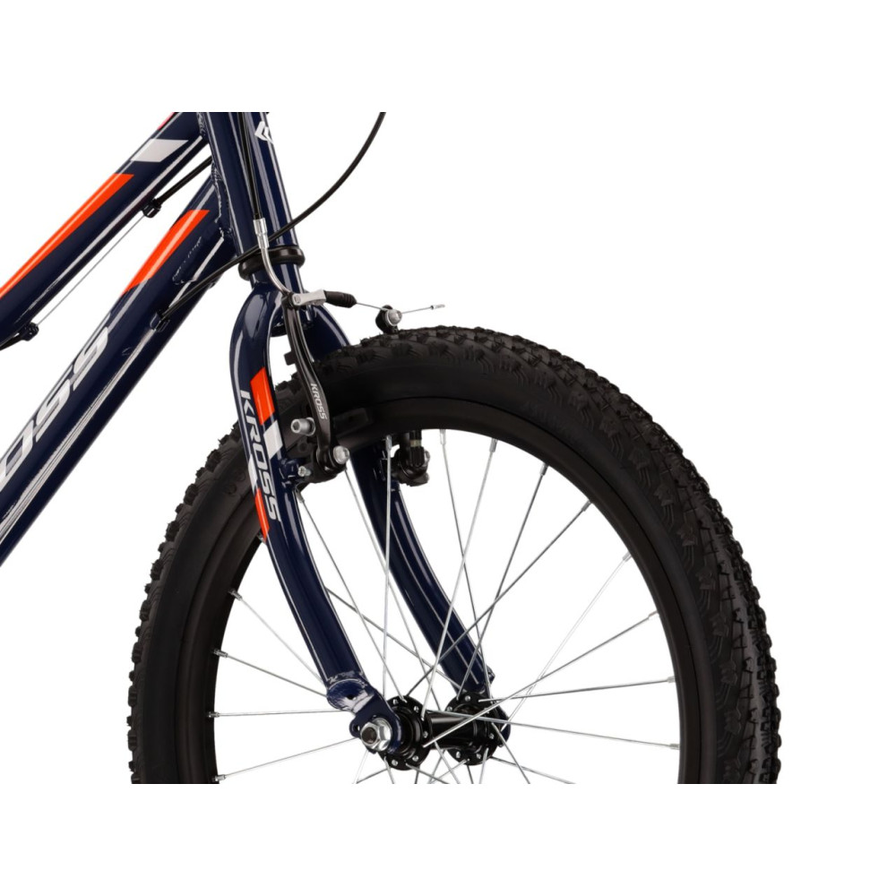 Kross Hexagon Mini 1.0 20“ - велосипед для дитини (110 – 135 см), наступний етап після навчання катанню, колеса 20 дюймів • Синьо–білий Kross Hexagon Mini 1.0 20“ - велосипед для дитини (110 – 135 см), наступний етап після навчання катанню, колеса 20 дюймів • Синьо–білий