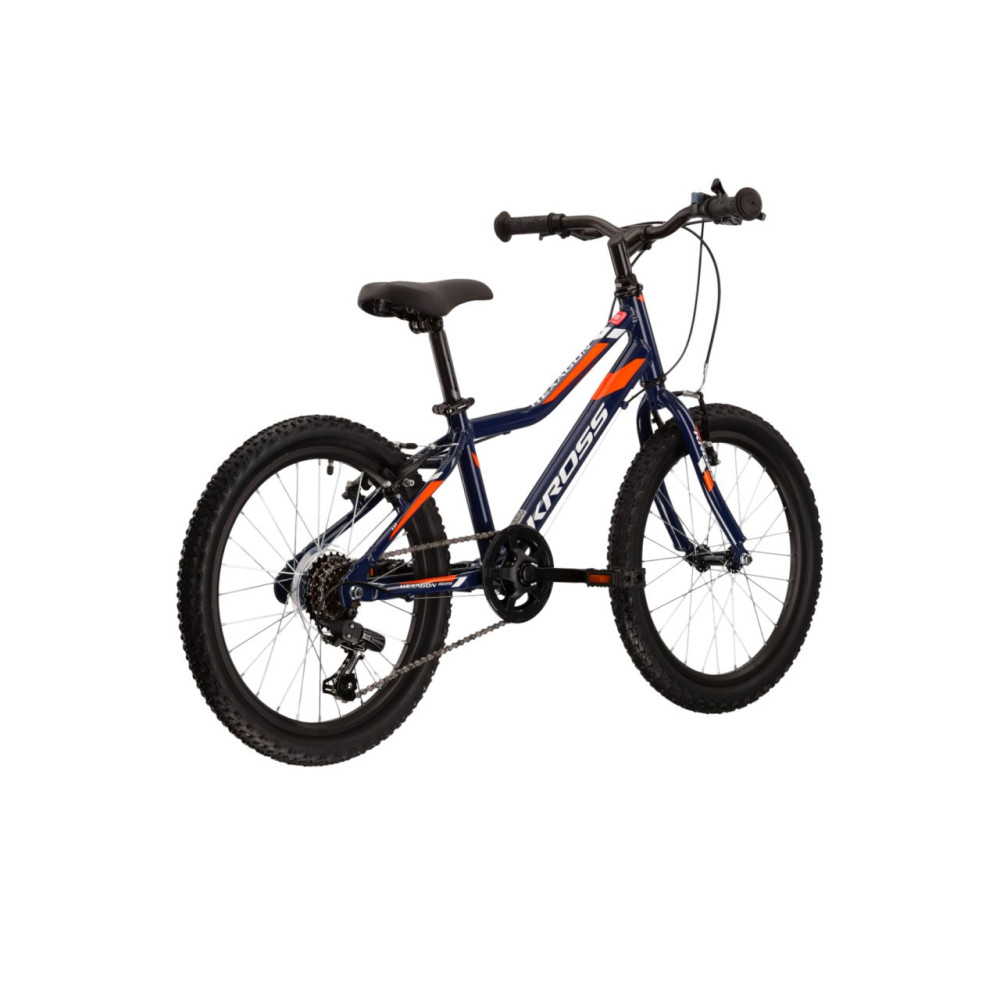 Kross Hexagon Mini 1.0 20“ - велосипед для дитини (110 – 135 см), наступний етап після навчання катанню, колеса 20 дюймів • Синьо–білий Kross Hexagon Mini 1.0 20“ - велосипед для дитини (110 – 135 см), наступний етап після навчання катанню, колеса 20 дюймів • Синьо–білий