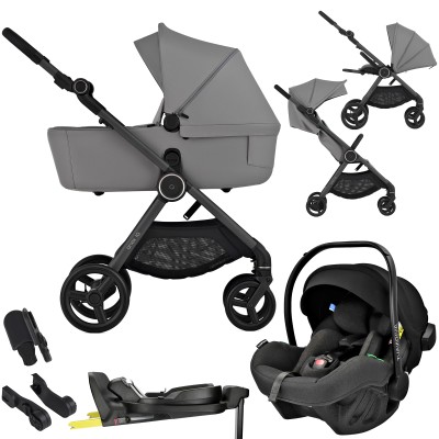 Anex iQ - wózek dziecięcy 3w1 (gondola, siedzisko, spacerówka do samolotu, 2 zestawy kół  + fotelik Avionaut Pixel Pro 2.0 C  + baza obrotowa IQ Orbit  + adaptery do fotelika) • Zestaw