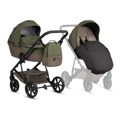 Tutis Viva 6+ - wózek dziecięcy 2w1, gondola termiczna, materac dwustronny lato-zima, ilustracje wewnątrz budki • Essential Pine