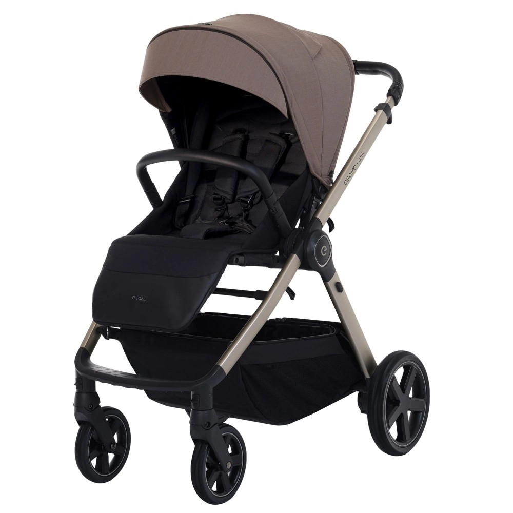 Espiro Only Way - wózek spacerowy z dużymi kołami / spacerówka z przekładanym siedziskiem • 508 Nude Brown