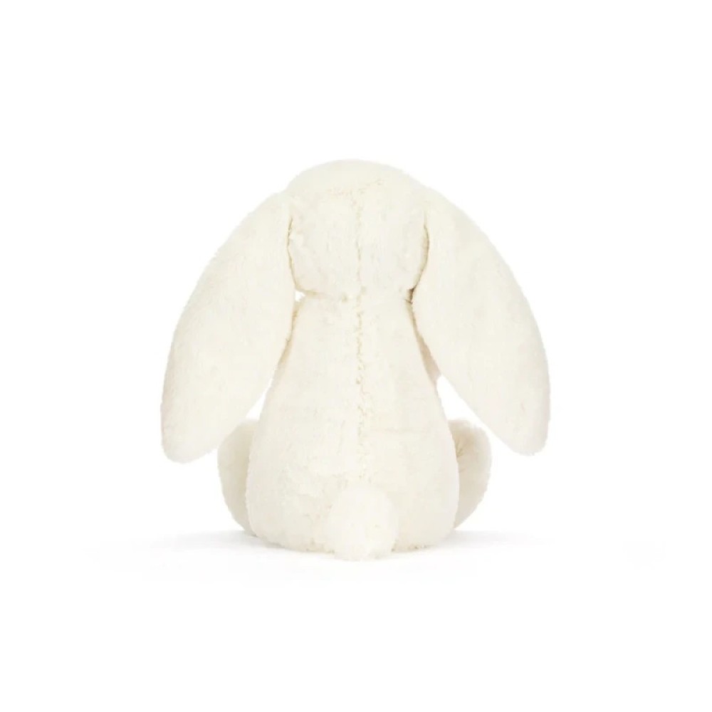 Jellycat – Wesoły króliczek z czerwoną różą kremowa przytulanka na Walentynki 31 cm 
