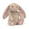 Jellycat – kóliczek beżowy „Petal” z kwiecistymi uszami 31cm