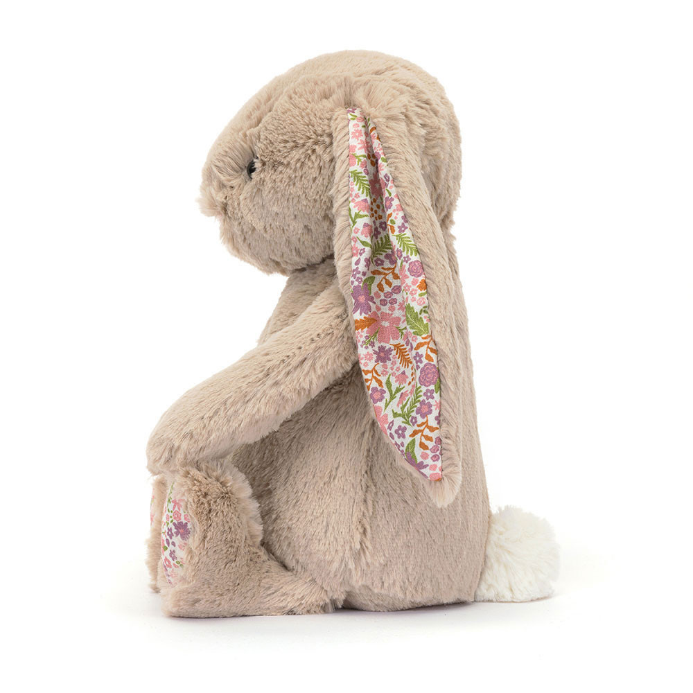 Jellycat – kóliczek beżowy „Petal” z kwiecistymi uszami 31cm