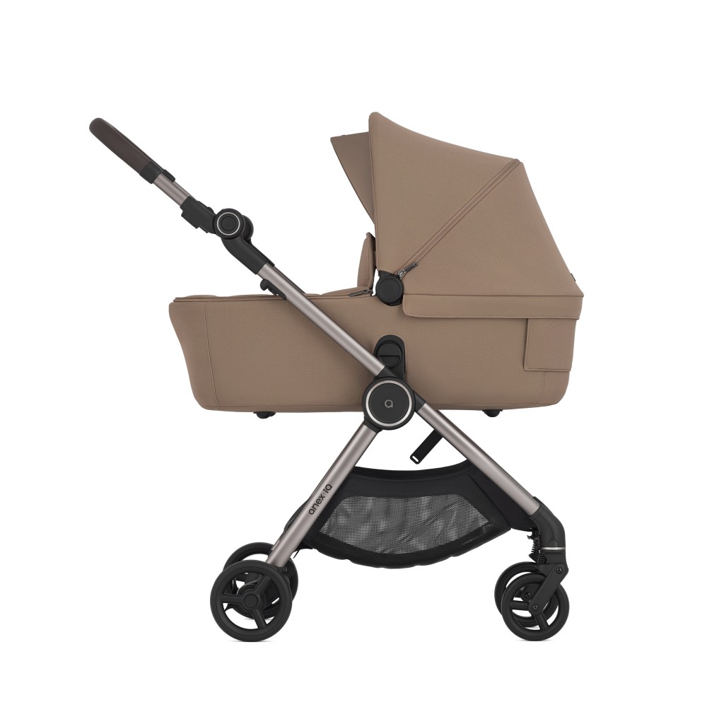 Anex iQ Premium - lekki wózek 2w1 z opcją spacerówki do samolotu, z nową transformacją • Buff