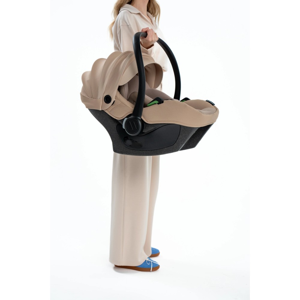 Avionaut Pixel 3 - lekki fotelik samochodowy i-Size, nosidełko (0-13 kg/ 40 - 86 cm), materiał EPP, unikalna wkładka noworodkowa • Beige