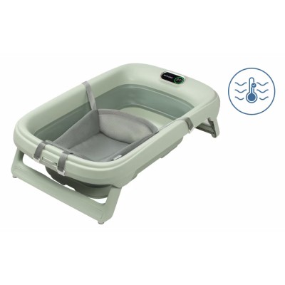 Maxi Cosi Indigo Plus - wanienka ze zintegrowanym termometrem cyfrowym, wkładka dla noworodka QuickDry (0 - 4l) • Sage Green