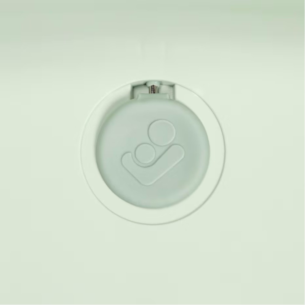 Maxi Cosi Indigo Plus - дитяча ванночка з інтегрованим цифровим термометром, вкладка для новонародженого QuickDry (0 - 4років) • Sage Green