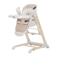 Carrello Cascata CRL-10303 - стільчик для годування, гойдалка з пультом (0-36 міс) • Cream Beige Wooden