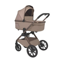 Espiro Clodi - lekki wózek dziecięcy 2w1, duże koła, teleskopowa rączka, potrójna wentylacja gondoli • 09 Stylish Beige