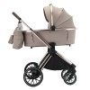 Adamex Spark - wózek dziecięcy 2w1, miękka gondola, teleskopowa rączka dla rodziców • 2 Champagne Latte