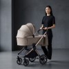 Adamex Spark - wózek dziecięcy 2w1, miękka gondola, teleskopowa rączka dla rodziców • 2 Champagne Latte