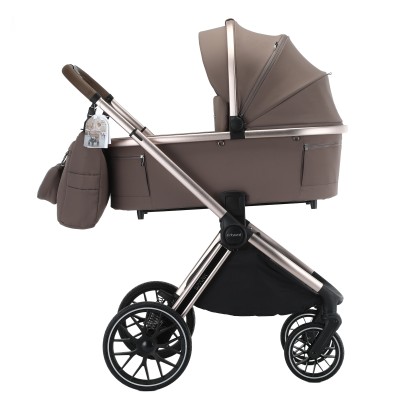 Adamex Spark - дитяча коляска 2в1, люлька складається, телескопічна ручка для батьків  • 10 Champagne Fango