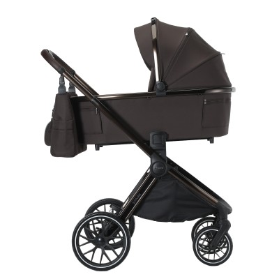 Adamex Spark - дитяча коляска 2в1, люлька складається, телескопічна ручка для батьків  • 13 Chocolate Brown